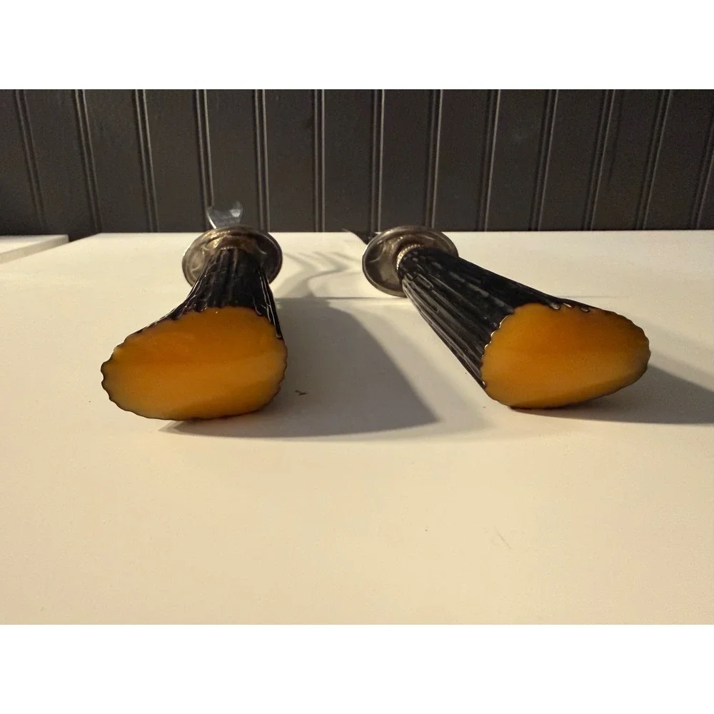 Vintage Washington forge Bakelite faux-staghorn carving set
